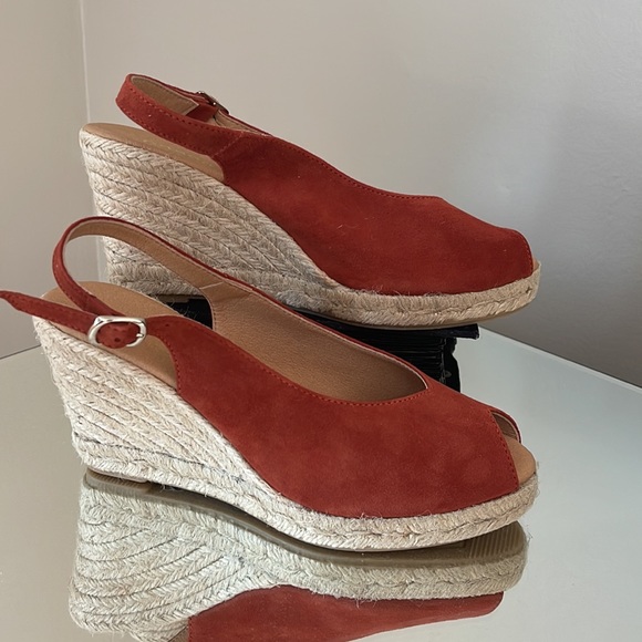 Made in Spain. paseart terra cotta sling backs - Picture 2 of 4